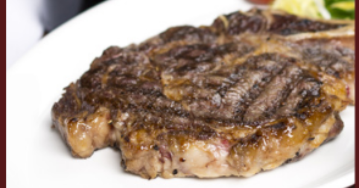 Bonein Rib Steak with Classic Red Wine Jus J. Lohr