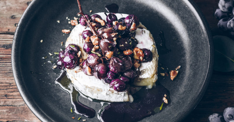 Baked Brie With Roasted Grapes - A Cultivated Living